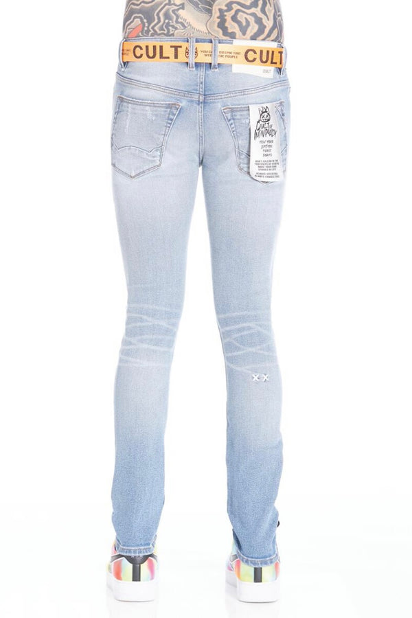 Cult Of Individuality Storm Skinny Belted Jeans
