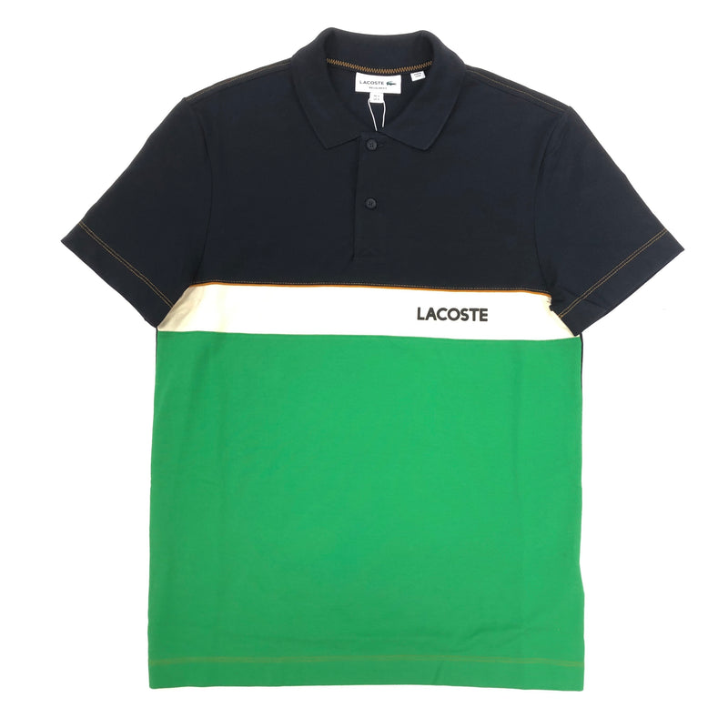 Lacoste Tri Color Polo (Navy/Beige/Green)