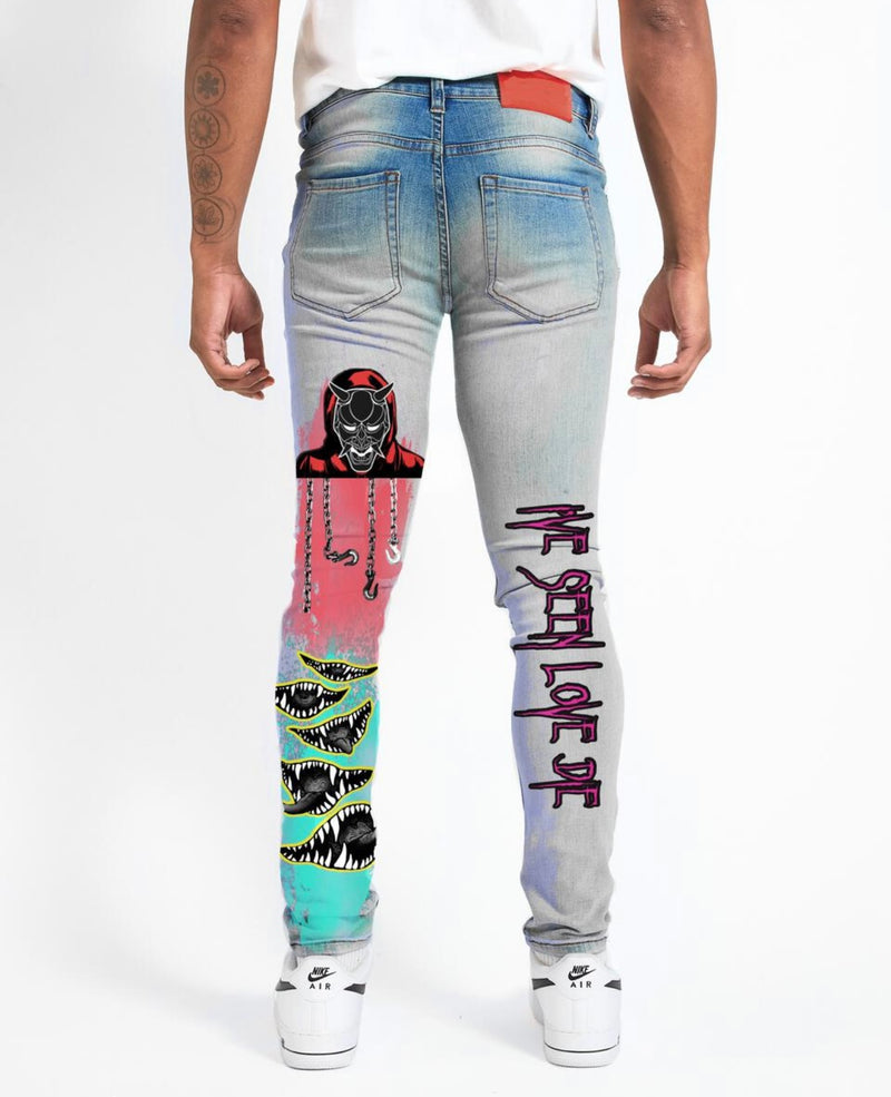 よろしくお願いしますSUGARHILL PAINTED CLASSIC DENIM PANTS