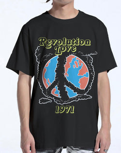 Lifted Anchors Oversized Revolution Tee (Black)