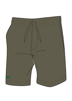 Lacoste Fleece Shorts In Khaki Green