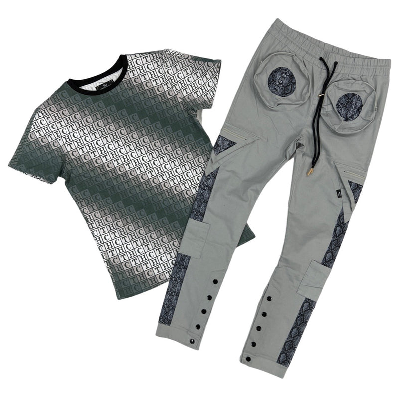 Hideout Periodic Pattern Jogger Set (Grey)