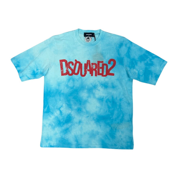 Dsquared2 Oversized Crowded Logo Tee (Tiedye)