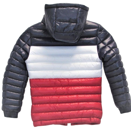 Tri Color Kids Bubble Jacket (Navy/White/Red)