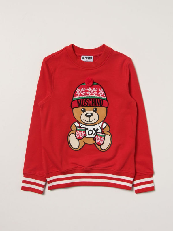 MOSCHINO COUTURE Bear Button Frill Sleeveless Shirt Red 48