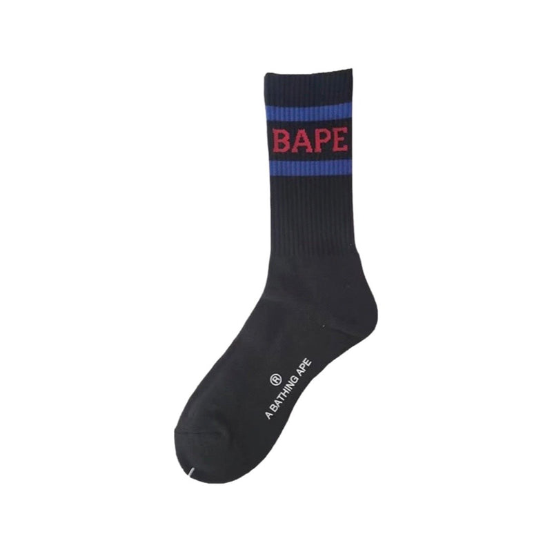 BAPE Logo Stripe Black Socks