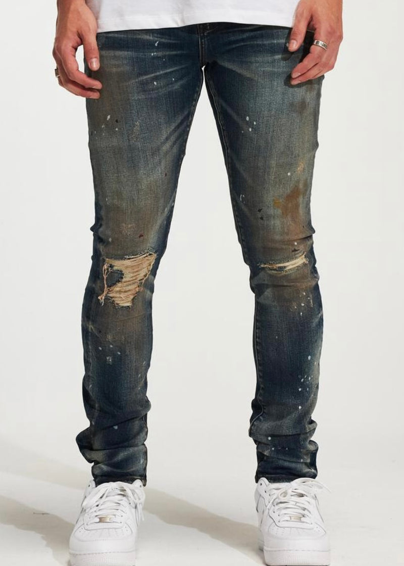 Crysp Atlantic Indigo Paint Jeans (112)