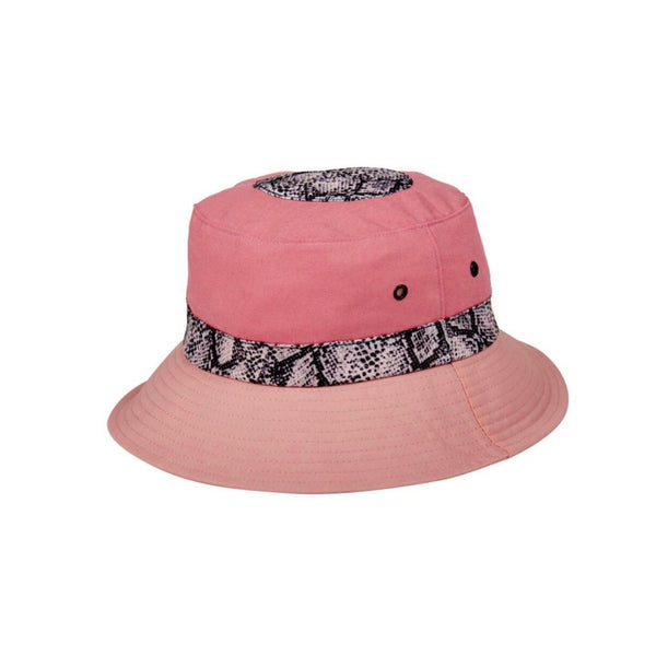 Hideout Shapes Reversible Bucket Hat (Flamingo Pink & Honey)