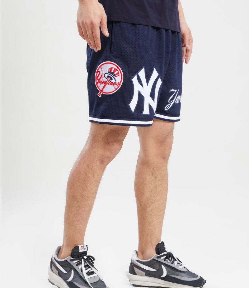 New York Yankees Logo Mesh Short (Navy)