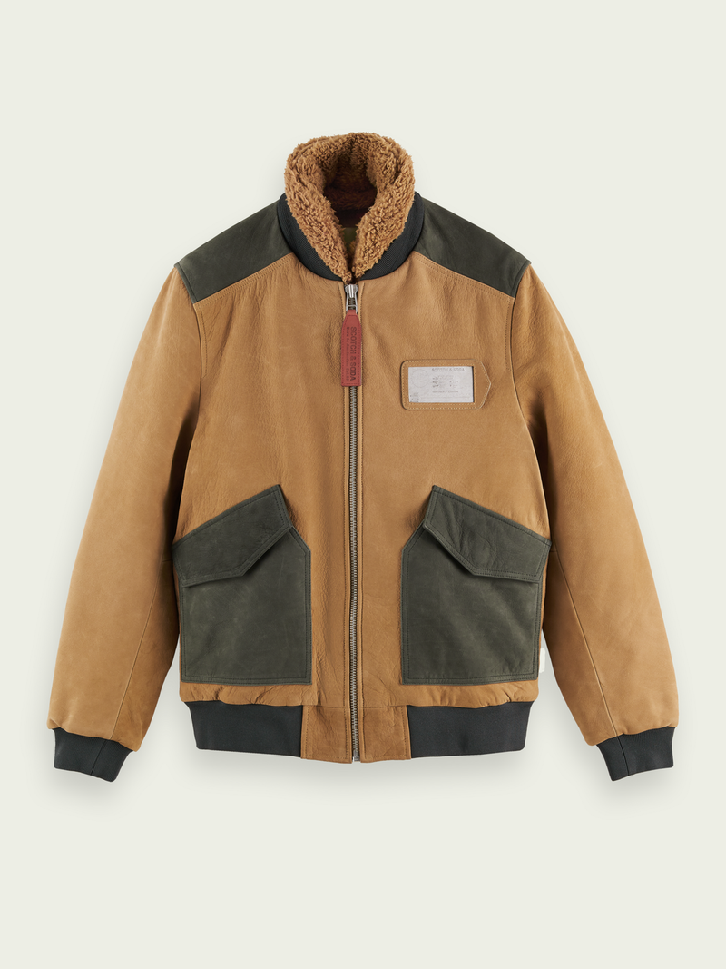 Scotch Soda Colour Block Suede Jacket 163281 Era Clothing Store