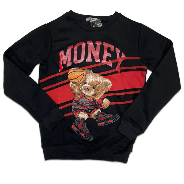 Retro Label-4’s Red Thunder Money Teddy Sweater