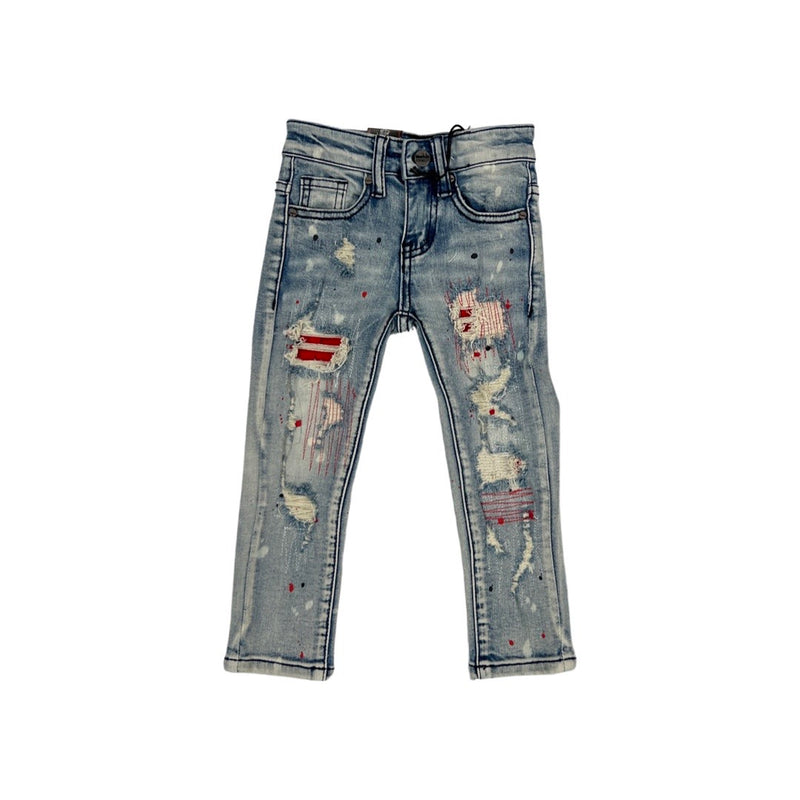 Kids Denimicity Patched Jeans (Red)