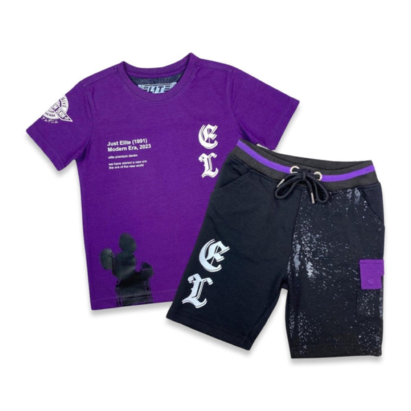 Elite Kids Modern Purple Short Set