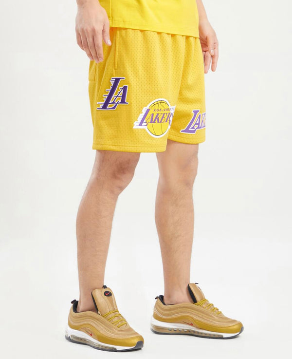 Los Angeles Lakers Yellow Logo Mesh Short