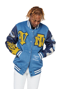 Blue and sales gold varsity jacket
