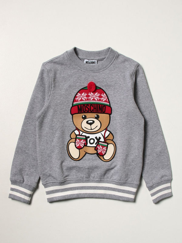 Kids Winter Teddy Grey Sweater (H8F039)