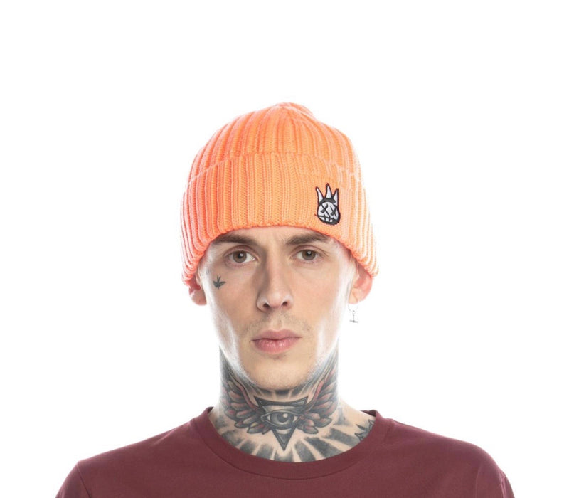 Cult Shimuchan Logo Knit Hat (Coral)