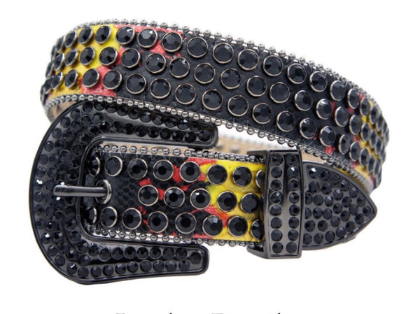 DNA Belts-Yellow/Black Leather