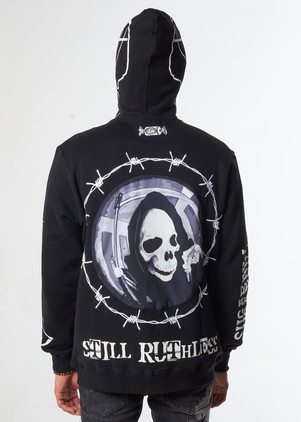ジャケット・アウター sugarhill zip up damaged Sugarhill Traces Fur Zip-Up Hoodie 'Black' – Top Fashion
