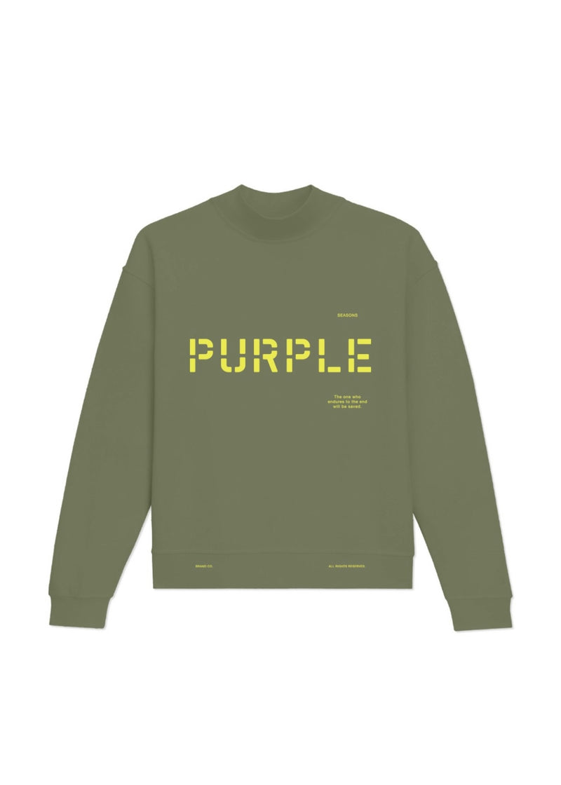 Purple Brand Military Stencil Logo L/S Tee
