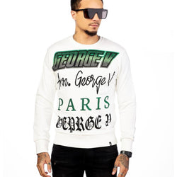 George Ave Font Green/White Sweater