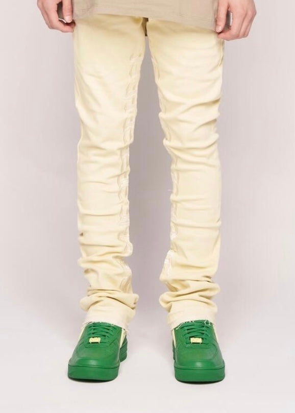 Pheelings “Against All Odds” Cream Stacked Jeans