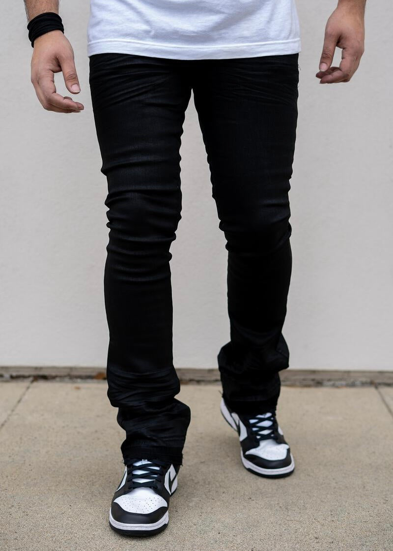 Reelistik Black Wax Stacked Jeans (RST5017)