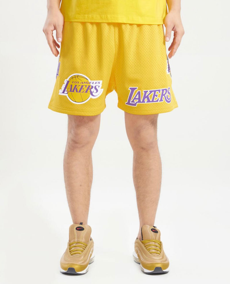 Los Angeles Lakers Yellow Logo Mesh Short