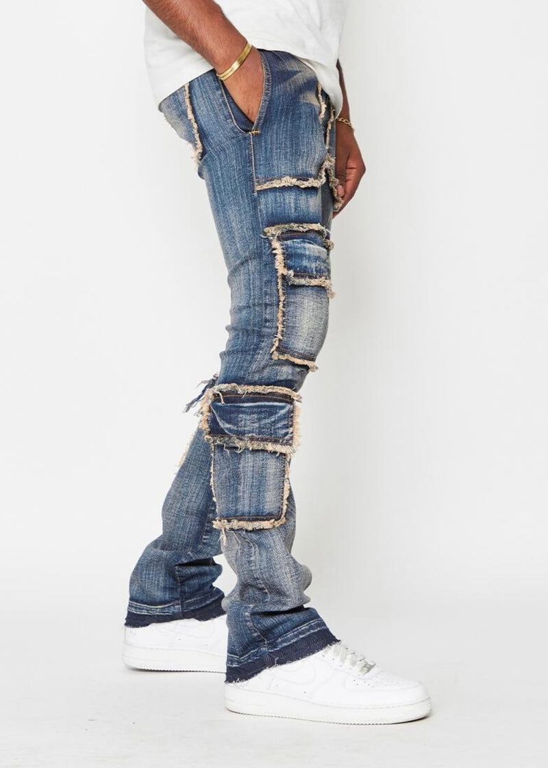 Golden The Patchwork Greco Stacked Jeans