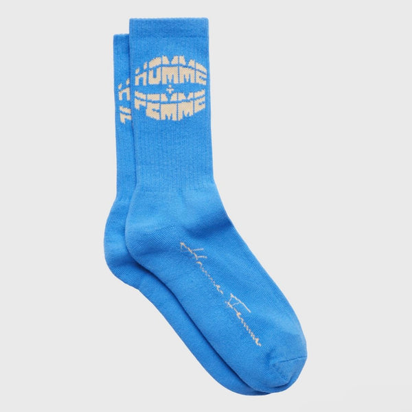Homme Femme Logo Socks In Blue