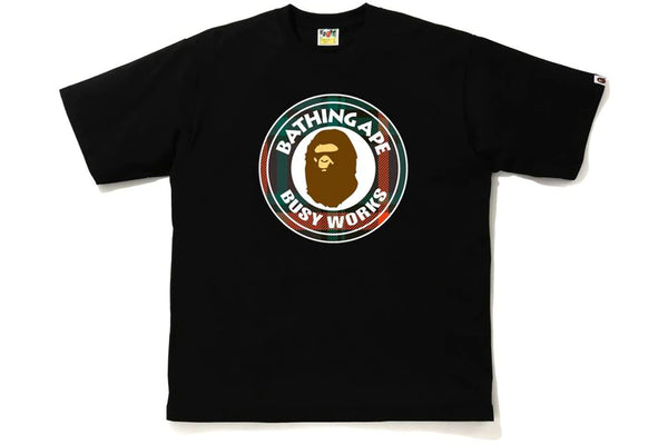 BAPE Check Busy Works Relaxed Tee (Black/Green)