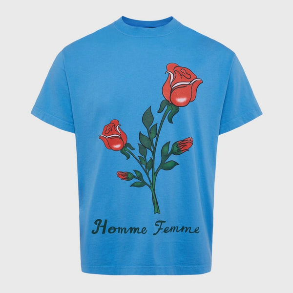 Homme Femme Poetry Tee In Blue