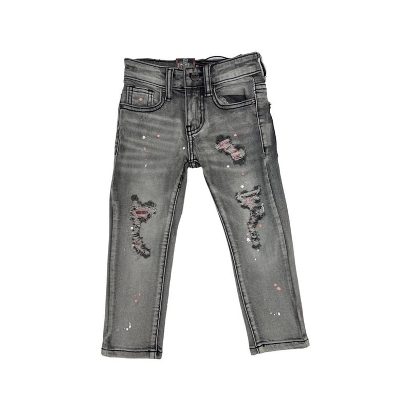 Kids Denimicity Patched Jeans (Pink)