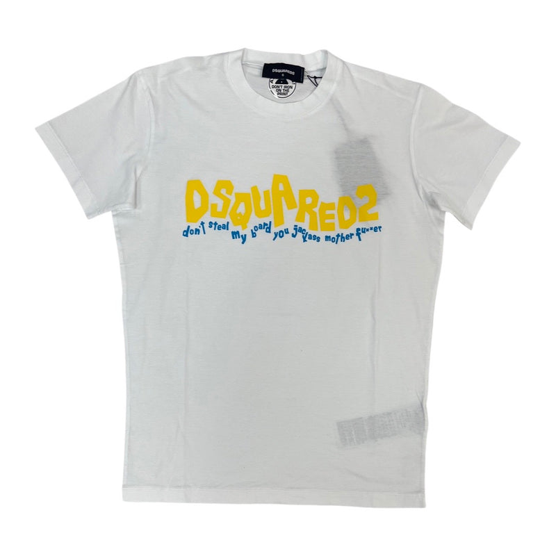 Dsquared2 Fitted Board Logo Tee (White)