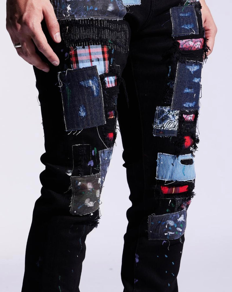 Embellish NYC Silas Patchwork Jeans (107)