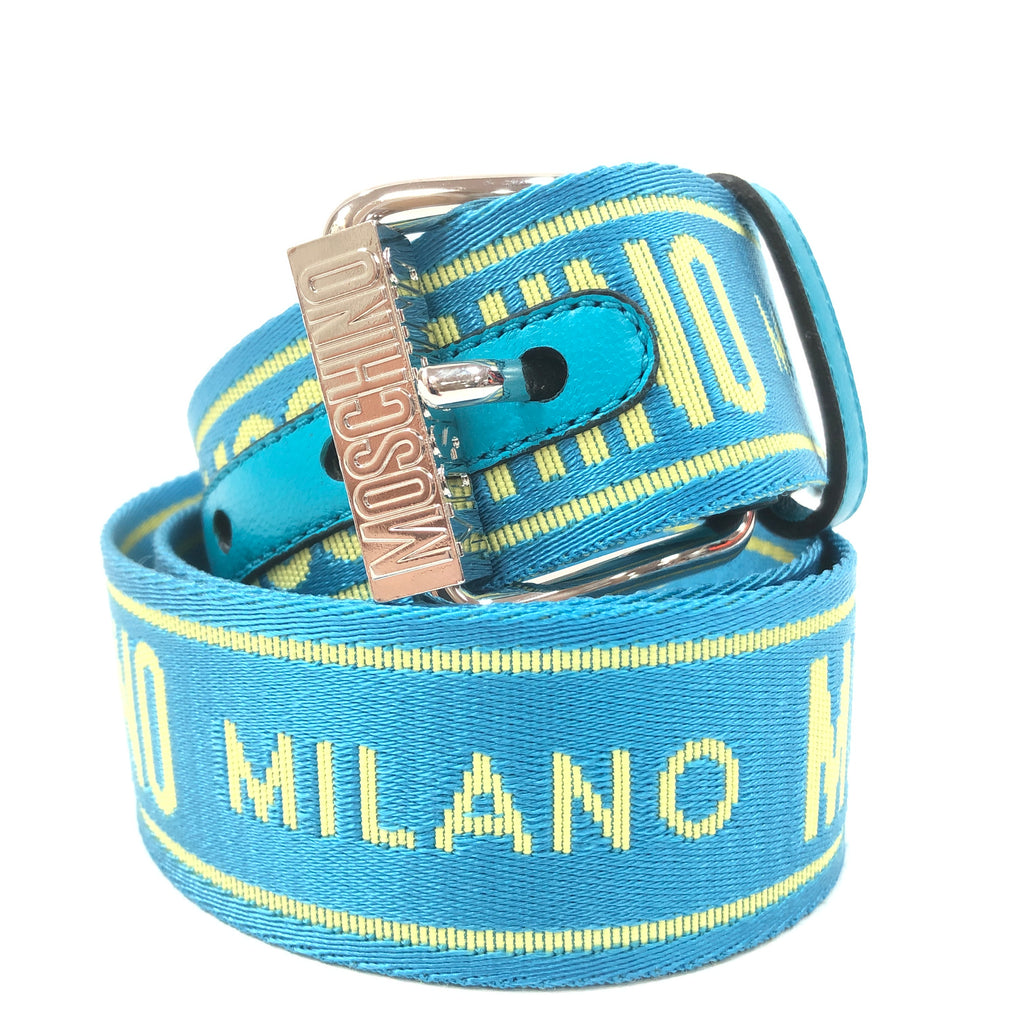 Jacquard Logo Belt (Turquoise/Yellow) – Era Clothing Store