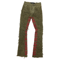Valabasas “Ironic” Olive Stacked Jeans