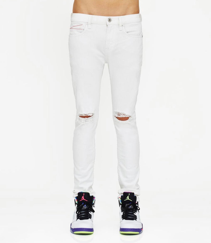 Cult Of Individuality White Skinny Stretch Jeans