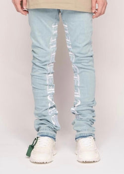 Light Blue Stacked Pants - CodeOfSilence
