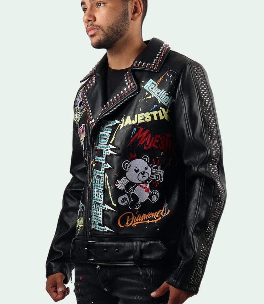 Gucci Mens Leather Jacket Sale - RockStar Jacket