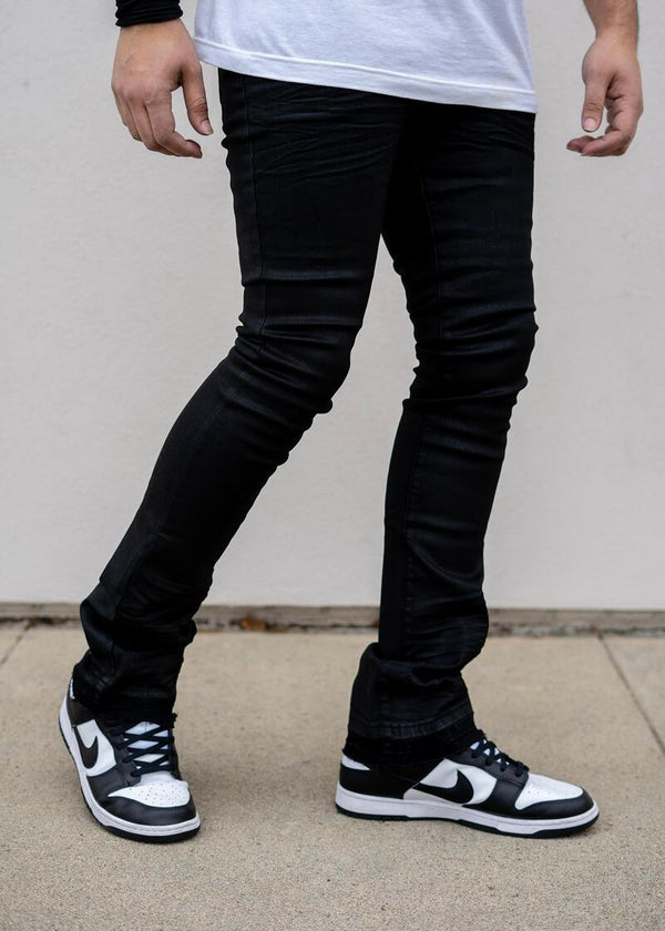 Reelistik Black Wax Stacked Jeans (RST5017)