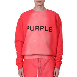 Purple Brand French Terry Poppy Red Sweater