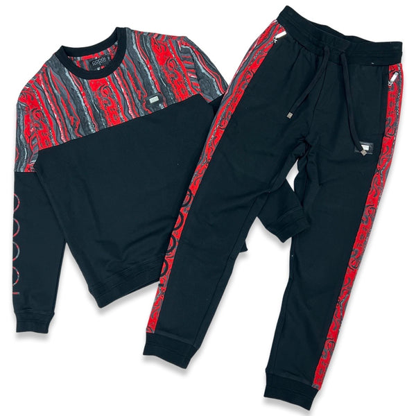 Coogi Red/Black Sweater Jogging Set