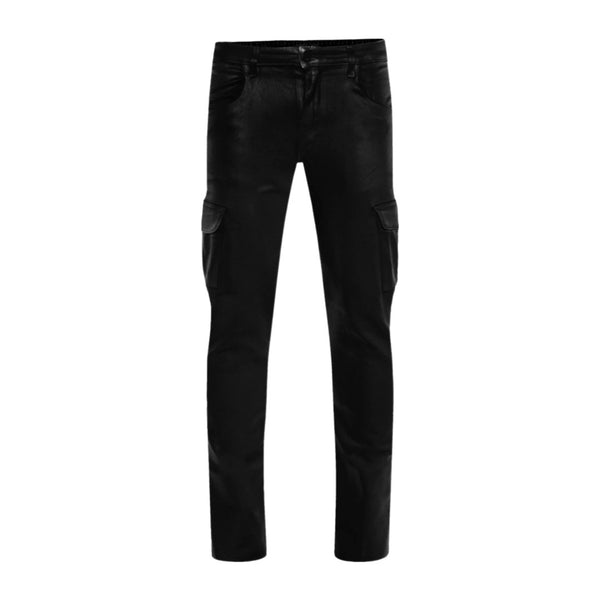 Monfrere Preston Coated Noir Cargo Jeans