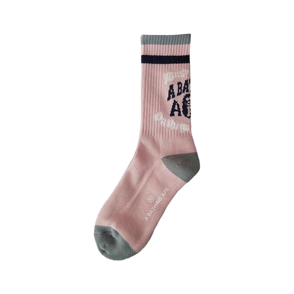 BAPE A Bathing Ape Pink Socks
