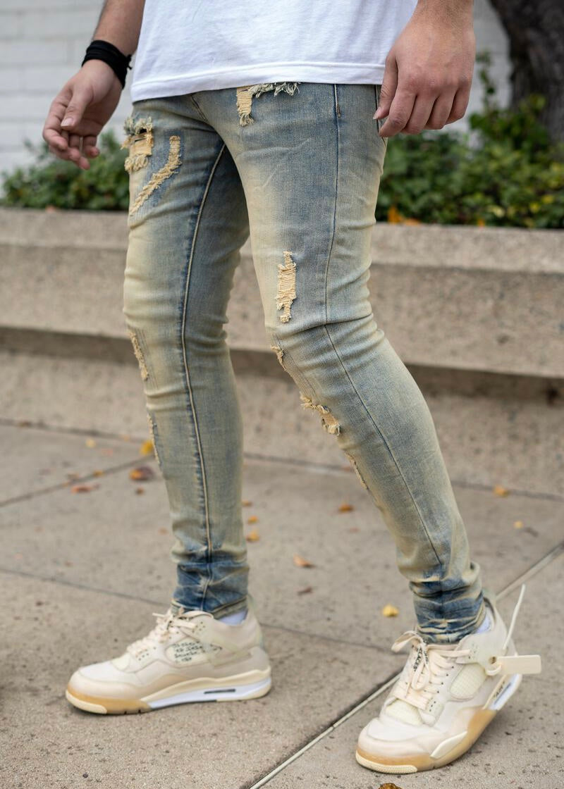 Reelistik Tan Blue Stacked Jeans (RST5024-3)