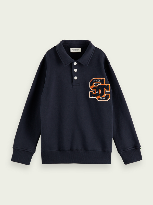 Kids Navy Polo Sweatshirt (162732)