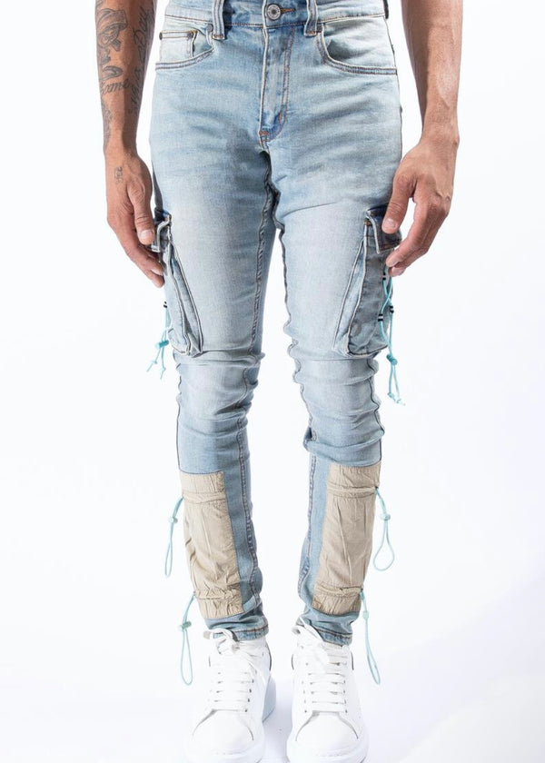 Serenede “Cyber Cloud” Cargo Jeans