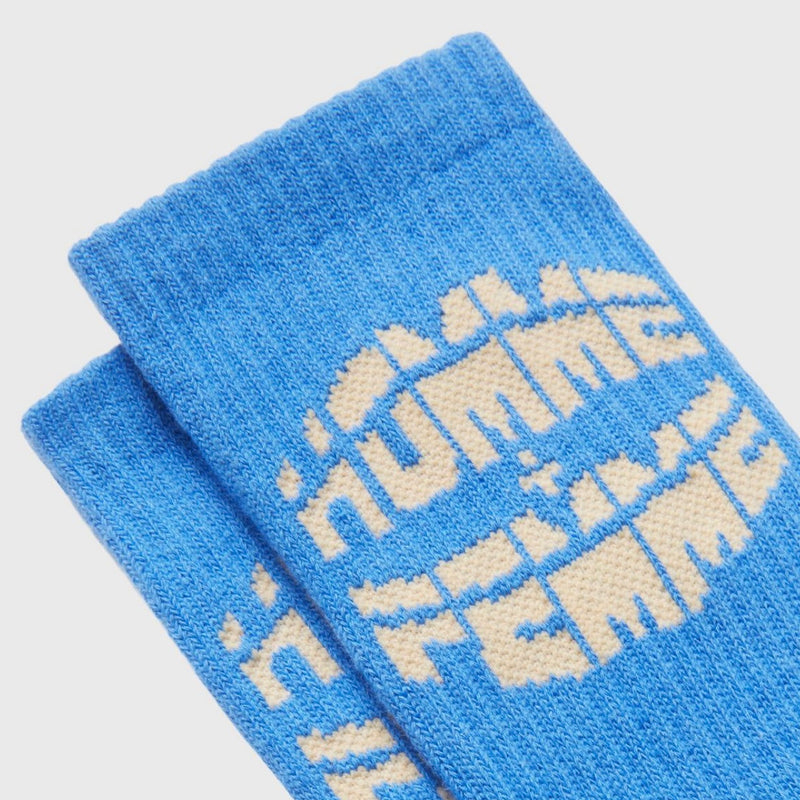 Homme Femme Logo Socks In Blue