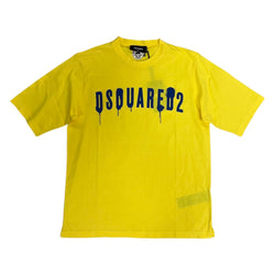 Dsquared2 Oversized Drip Logo Tee (Yellow)